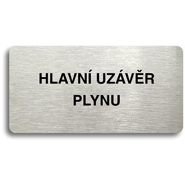 Accept Piktogram "HLAVNÍ UZÁVĚR PLYNU" (160 × 80 mm) (stříbrná tabulka - černý tisk bez rámečku)
Accept Piktogram "HLAVNÍ UZÁVĚR PLYNU" (160 × 80 mm) (stříbrná tabulka - černý tisk bez rámečku)