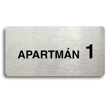 Accept Piktogram "APARTMÁN 1 II" (160 × 80 mm) (stříbrná tabulka - černý tisk bez rámečku)
Accept Piktogram "APARTMÁN 1 II" (160 × 80 mm) (stříbrná tabulka - černý tisk bez rámečku)