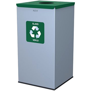 Alda Koš na tříděný odpad Eko Square Nord 90 l, zelené víko - sklo, lakovaná ocel, šedý
Alda Koš na tříděný odpad Eko Square Nord 90 l, zelené víko - sklo, lakovaná ocel, šedý
