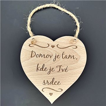 AMADEA Dřevěné srdce s nápisem Domov je tam, kde je Tvé srdce, masivní dřevo, 16 x 15 cm
AMADEA Dřevěné srdce s nápisem Domov je tam, kde je Tvé srdce, masivní dřevo, 16 x 15 cm