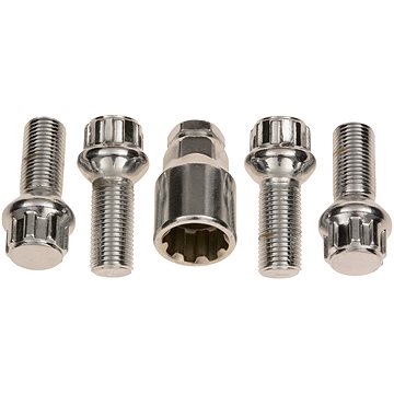 ACI Bezpečnostní šrouby na kola, závit M14x1.5, kulové sedlo, délka závitu 30 mm (sada 4 ks)
ACI Bezpečnostní šrouby na kola, závit M14x1.5, kulové sedlo, délka závitu 30 mm (sada 4 ks)