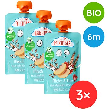 FruchtBar BIO 100% recykovatelná ovocná kapsička s jablkem, broskví, meruňkami a ovsem 3× 100 g
FruchtBar BIO 100% recykovatelná ovocná kapsička s jablkem, broskví, meruňkami a ovsem 3× 100 g