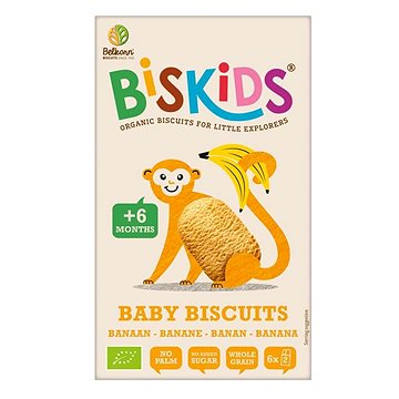 BELKORN Biskids Bio dětské celozrnné sušenky s banánem bez přidaného cukru 120 g 
BELKORN Biskids Bio dětské celozrnné sušenky s banánem bez přidaného cukru 120 g