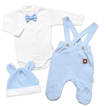 Baby Nellys Bavlněná souprava Gentleman 3D, polodupačky s láclem + čepička, modrá/bílá, vel. 56
Baby Nellys Bavlněná souprava Gentleman 3D, polodupačky s láclem + čepička, modrá/bílá, vel. 56