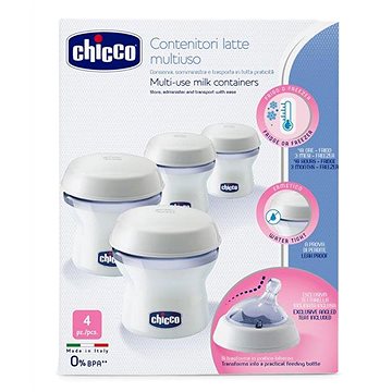 CHICCO zásobníky víceúčelové na mateřské mléko s lahvovou násadkou Natural Feeling, 4 ks
CHICCO zásobníky víceúčelové na mateřské mléko s lahvovou násadkou Natural Feeling, 4 ks