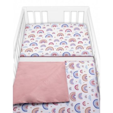 Baby Nellys Bavlněné povlečení do postýlky 2D Duha, pastelové s potiskem, pudrové, 120 × 90 cm
Baby Nellys Bavlněné povlečení do postýlky 2D Duha, pastelové s potiskem, pudrové, 120 × 90 cm