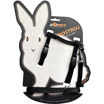 Bafpet Set pro králíka - kšíry + vodítko, Černá, 10mm × 120cm, 10mm × OK 19-26, OH 24-37cm, 20411J
Bafpet Set pro králíka - kšíry + vodítko, Černá, 10mm × 120cm, 10mm × OK 19-26, OH 24-37cm, 20411J