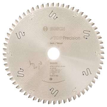 BOSCH Pilový kotouč do okružních pil Top Precision for Wood 254 × 30 × 2,3 mm, 60 2.608.642.102
BOSCH Pilový kotouč do okružních pil Top Precision for Wood 254 × 30 × 2,3 mm, 60 2.608.642.102