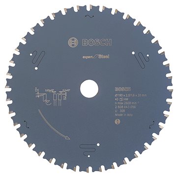 BOSCH Pilový kotouč do okružních pil Expert for Steel 190 × 20 × 2,0 mm, 40 2.608.643.056
BOSCH Pilový kotouč do okružních pil Expert for Steel 190 × 20 × 2,0 mm, 40 2.608.643.056