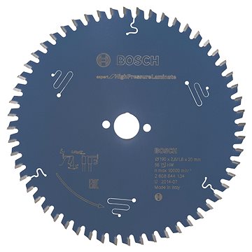BOSCH Pilový kotouč Expert for High Pressure Laminate 190 × 20 × 2,6 mm, 56 2.608.644.134
BOSCH Pilový kotouč Expert for High Pressure Laminate 190 × 20 × 2,6 mm, 56 2.608.644.134