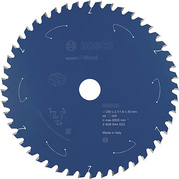 BOSCH Pilový kotouč Expert for Wood pro akumulátorové pily 250 × 2,1/1,6 × 30 T48 2.608.644.523
BOSCH Pilový kotouč Expert for Wood pro akumulátorové pily 250 × 2,1/1,6 × 30 T48 2.608.644.523