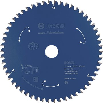 BOSCH Pilový kotouč Expert for Aluminium pro akumulátorové pily 160 × 1,8/1,3 × 20 T54 2.608.644.538
BOSCH Pilový kotouč Expert for Aluminium pro akumulátorové pily 160 × 1,8/1,3 × 20 T54 2.608.644.538