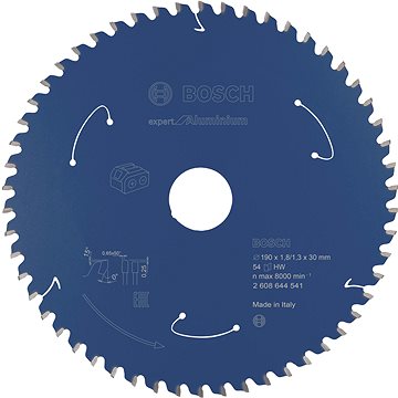 BOSCH Pilový kotouč Expert for Aluminium pro akumulátorové pily 190 × 1,8/1,3 × 30 T54 2.608.644.541
BOSCH Pilový kotouč Expert for Aluminium pro akumulátorové pily 190 × 1,8/1,3 × 30 T54 2.608.644.541