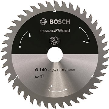 BOSCH Pilový kotouč Standard for Wood pro akumulátorové pily 140 × 1,5/1 × 20 T42 2.608.837.672
BOSCH Pilový kotouč Standard for Wood pro akumulátorové pily 140 × 1,5/1 × 20 T42 2.608.837.672