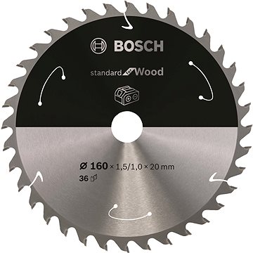 BOSCH Pilový kotouč Standard for Wood pro akumulátorové pily 160 × 1,5/1 × 20 T36 2.608.837.677
BOSCH Pilový kotouč Standard for Wood pro akumulátorové pily 160 × 1,5/1 × 20 T36 2.608.837.677