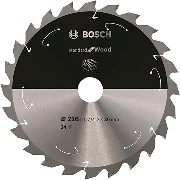 BOSCH Pilový kotouč Standard for Wood pro akumulátorové pily 216 × 1,7/1,2 × 30 T24 2.608.837.721
BOSCH Pilový kotouč Standard for Wood pro akumulátorové pily 216 × 1,7/1,2 × 30 T24 2.608.837.721