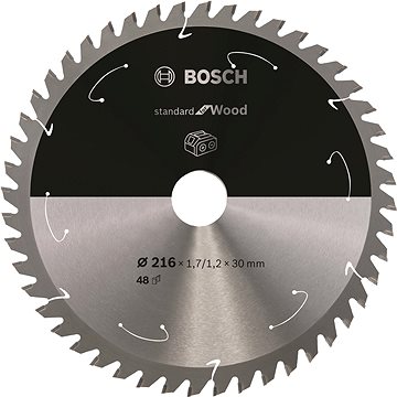 BOSCH Pilový kotouč Standard for Wood pro akumulátorové pily 216 × 1,7/1,2 × 30 T48 2.608.837.723
BOSCH Pilový kotouč Standard for Wood pro akumulátorové pily 216 × 1,7/1,2 × 30 T48 2.608.837.723