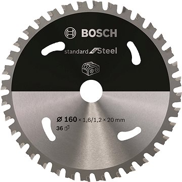 BOSCH Pilový kotouč Standard for Steel pro akumulátorové pily 160 × 1,6/1,2 × 20 T36 2.608.837.749
BOSCH Pilový kotouč Standard for Steel pro akumulátorové pily 160 × 1,6/1,2 × 20 T36 2.608.837.749