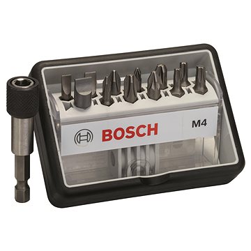 BOSCH Sada šroubovacích bitů Robust Line, M PH/PZ/T/S, verze Extra Hard, 12+1 kusů 2.607.002.566
BOSCH Sada šroubovacích bitů Robust Line, M PH/PZ/T/S, verze Extra Hard, 12+1 kusů 2.607.002.566
