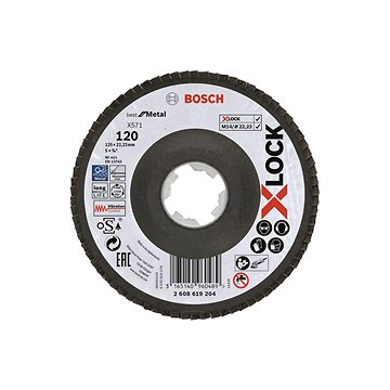 BOSCH Best for Metal X-LOCK, šikmá verze, fíbrová deska, O 125 mm, G 120, X571 2.608.619.204
BOSCH Best for Metal X-LOCK, šikmá verze, fíbrová deska, O 125 mm, G 120, X571 2.608.619.204