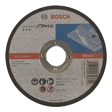 BOSCH Dělicí kotouč rovný Standard for Metal A 30 S BF, 115 mm, 22,23 mm, 2,5 mm 2.608.603.164
BOSCH Dělicí kotouč rovný Standard for Metal A 30 S BF, 115 mm, 22,23 mm, 2,5 mm 2.608.603.164