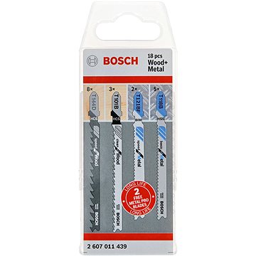 BOSCH 18dílná sada pilových plátků se stopkou pro práci se dřevem a kovem 2.607.011.439
BOSCH 18dílná sada pilových plátků se stopkou pro práci se dřevem a kovem 2.607.011.439