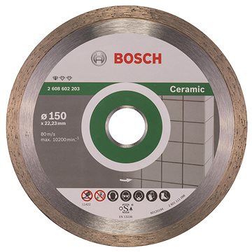 BOSCH Diamantový dělicí kotouč Standard for Ceramic 150 x 22,23 x 1,6 x 7 mm 2.608.602.203
BOSCH Diamantový dělicí kotouč Standard for Ceramic 150 x 22,23 x 1,6 x 7 mm 2.608.602.203