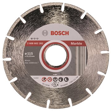 BOSCH Diamantový dělicí kotouč Standard for Marble 115 x 22,23 x 2,2 x 3 mm 2.608.602.282
BOSCH Diamantový dělicí kotouč Standard for Marble 115 x 22,23 x 2,2 x 3 mm 2.608.602.282