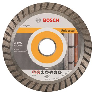 BOSCH Diamantový dělicí kotouč Standard for Universal Turbo 125 x 22,23 x 2 x 10 mm 2.608.602.394
BOSCH Diamantový dělicí kotouč Standard for Universal Turbo 125 x 22,23 x 2 x 10 mm 2.608.602.394