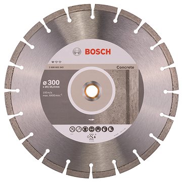 BOSCH Diamantový dělicí kotouč Standard for Concrete 300 x 20/25,40 x 2,8 x 10 mm 2.608.602.543
BOSCH Diamantový dělicí kotouč Standard for Concrete 300 x 20/25,40 x 2,8 x 10 mm 2.608.602.543