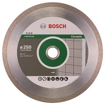BOSCH Diamantový dělicí kotouč Best for Ceramic 250 x 30/25,40 x 2,4 x 10 mm 2.608.602.638
BOSCH Diamantový dělicí kotouč Best for Ceramic 250 x 30/25,40 x 2,4 x 10 mm 2.608.602.638
