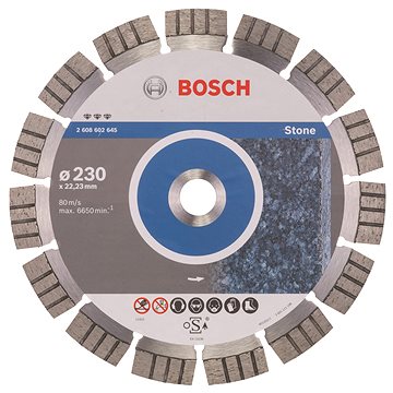 BOSCH Diamantový dělicí kotouč Best for Stone 230 x 22,23 x 2,4 x 15 mm 2.608.602.645
BOSCH Diamantový dělicí kotouč Best for Stone 230 x 22,23 x 2,4 x 15 mm 2.608.602.645