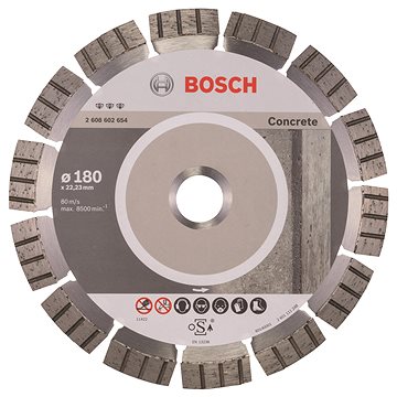 BOSCH Diamantový dělicí kotouč Best for Concrete 180 x 22,23 x 2,4 x 12 mm 2.608.602.654
BOSCH Diamantový dělicí kotouč Best for Concrete 180 x 22,23 x 2,4 x 12 mm 2.608.602.654
