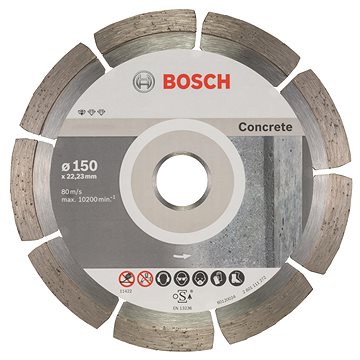 BOSCH Diamantový dělicí kotouč Standard for Concrete 150 x 22,23 x 2 x 10 mm 2.608.603.241
BOSCH Diamantový dělicí kotouč Standard for Concrete 150 x 22,23 x 2 x 10 mm 2.608.603.241