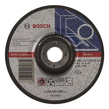BOSCH Hrubovací kotouč profilovaný Expert for Metal A 30 T BF, 150 mm, 6,0 mm 2.608.600.389
BOSCH Hrubovací kotouč profilovaný Expert for Metal A 30 T BF, 150 mm, 6,0 mm 2.608.600.389