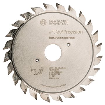 BOSCH Předřezový kotouč Top Precision Laminated Panel 120 x 20 x 2,8-3,6 mm, 12+12 2.608.642.129
BOSCH Předřezový kotouč Top Precision Laminated Panel 120 x 20 x 2,8-3,6 mm, 12+12 2.608.642.129