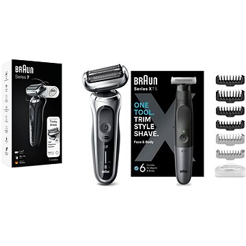 Braun Series 7 71-S1000s Elektrický Holicí Strojek Stříbrný + zastřihovač Braun Series X XT5200
Braun Series 7 71-S1000s Elektrický Holicí Strojek Stříbrný + zastřihovač Braun Series X XT5200