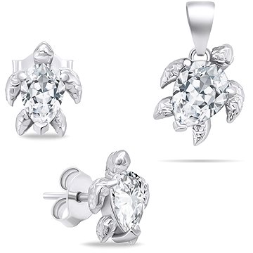 Brilio Silver Stříbrný set šperků se zirkony Želva SET233W - náušnice, přívěsek (Ag 925/1000, 2,68 g
Brilio Silver Stříbrný set šperků se zirkony Želva SET233W - náušnice, přívěsek (Ag 925/1000, 2,68 g