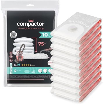 Compactor Sada 10 ks vakuových úložných sáčků Compactor Bag Aspispace M 70 litrů, 55 × 90 cm
Compactor Sada 10 ks vakuových úložných sáčků Compactor Bag Aspispace M 70 litrů, 55 × 90 cm