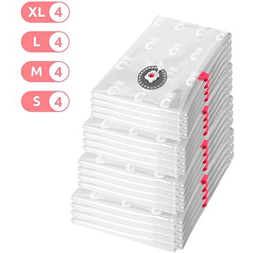 Compactor Sada vakuových úložných pytlů Bag Aspispace Big Set 16 ks, 4× S + 4× M + 4× L + 4× XL
Compactor Sada vakuových úložných pytlů Bag Aspispace Big Set 16 ks, 4× S + 4× M + 4× L + 4× XL