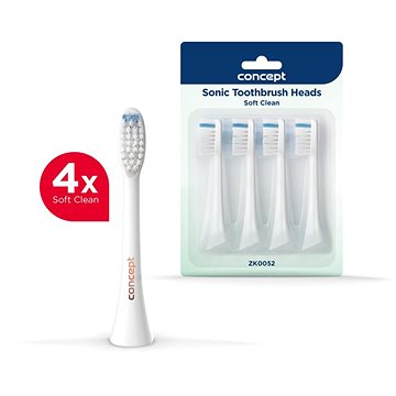 CONCEPT ZK0052 Náhradní hlavice k zubním kartáčkům PERFECT SMILE ZK500x, Soft Clean, 4 ks, bílé
CONCEPT ZK0052 Náhradní hlavice k zubním kartáčkům PERFECT SMILE ZK500x, Soft Clean, 4 ks, bílé