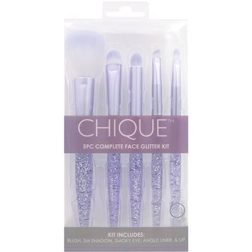 CHIQUE 5 PC Chique Complete Face Set Pink Glitter - Sada kosmetických štětců na obličej s růžovými t
CHIQUE 5 PC Chique Complete Face Set Pink Glitter - Sada kosmetických štětců na obličej s růžovými t