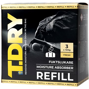 Everbrand Sweden T.Dry Fresh, náhradní sáčky do pohlcovače vlhkosti, parfémované, 3 × 100g
Everbrand Sweden T.Dry Fresh, náhradní sáčky do pohlcovače vlhkosti, parfémované, 3 × 100g