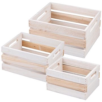 Emocio Set bedýnek dřevo, přírodní, bílá 300 × 250 × 150/250 × 200 × 130/200 × 150 × 110 mm
Emocio Set bedýnek dřevo, přírodní, bílá 300 × 250 × 150/250 × 200 × 130/200 × 150 × 110 mm