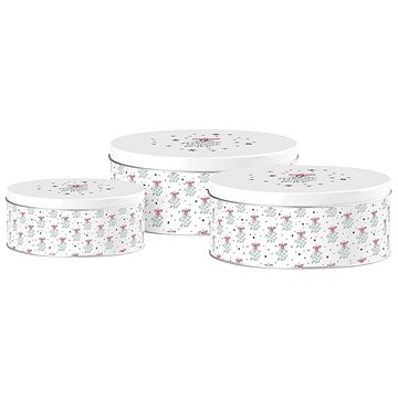 Emocio Plechová kulatá dóza Mistletoe magic, bílá, set 3 ks, 200 × 90/185 × 80/140 × 65 mm
Emocio Plechová kulatá dóza Mistletoe magic, bílá, set 3 ks, 200 × 90/185 × 80/140 × 65 mm