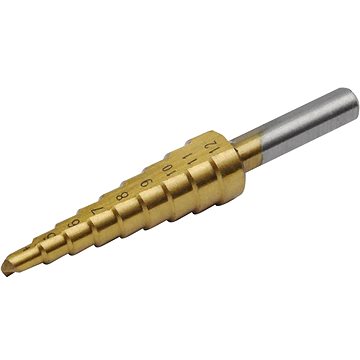 Extol Craft 20051 průměr 4-12 mm, stupňování po 1 mm, 9 otvorů, stopka průměr 6 mm, délka 69 mm, TiN
Extol Craft 20051 průměr 4-12 mm, stupňování po 1 mm, 9 otvorů, stopka průměr 6 mm, délka 69 mm, TiN