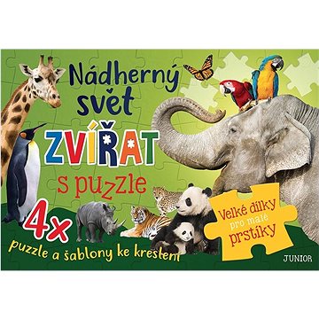Nádherný svět zvířat s puzzle: 4x puzzle a šablony ke kreslení, Velké dílky pro malé prstíky
Nádherný svět zvířat s puzzle: 4x puzzle a šablony ke kreslení, Velké dílky pro malé prstíky