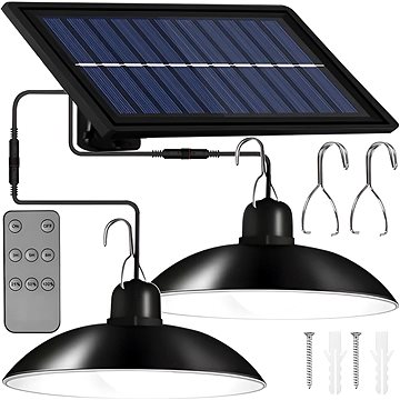 Izoxis 21806 Solární závěsné LED lampy na zahradu DUO s dálkovým ovládáním, IP44, 3600mAh, černá
Izoxis 21806 Solární závěsné LED lampy na zahradu DUO s dálkovým ovládáním, IP44, 3600mAh, černá