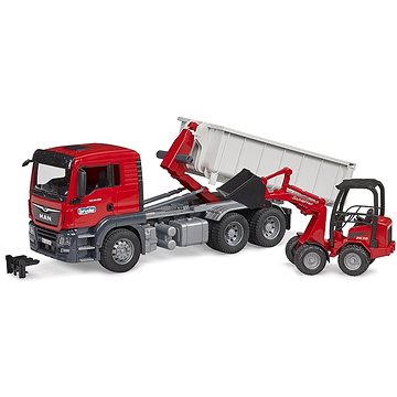 Bruder 3767 Nákladní automobil MAN TGS s rolovacím kontejnerem a Schäffer Hoflader 2630
Bruder 3767 Nákladní automobil MAN TGS s rolovacím kontejnerem a Schäffer Hoflader 2630