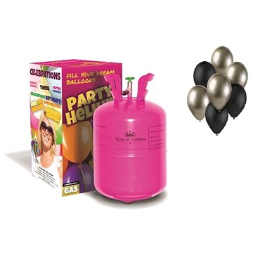 Kingofbal Helium a sada latexových balónků – chromovaná barva prosecco a černá 7 ks 30 cm
Kingofbal Helium a sada latexových balónků – chromovaná barva prosecco a černá 7 ks 30 cm